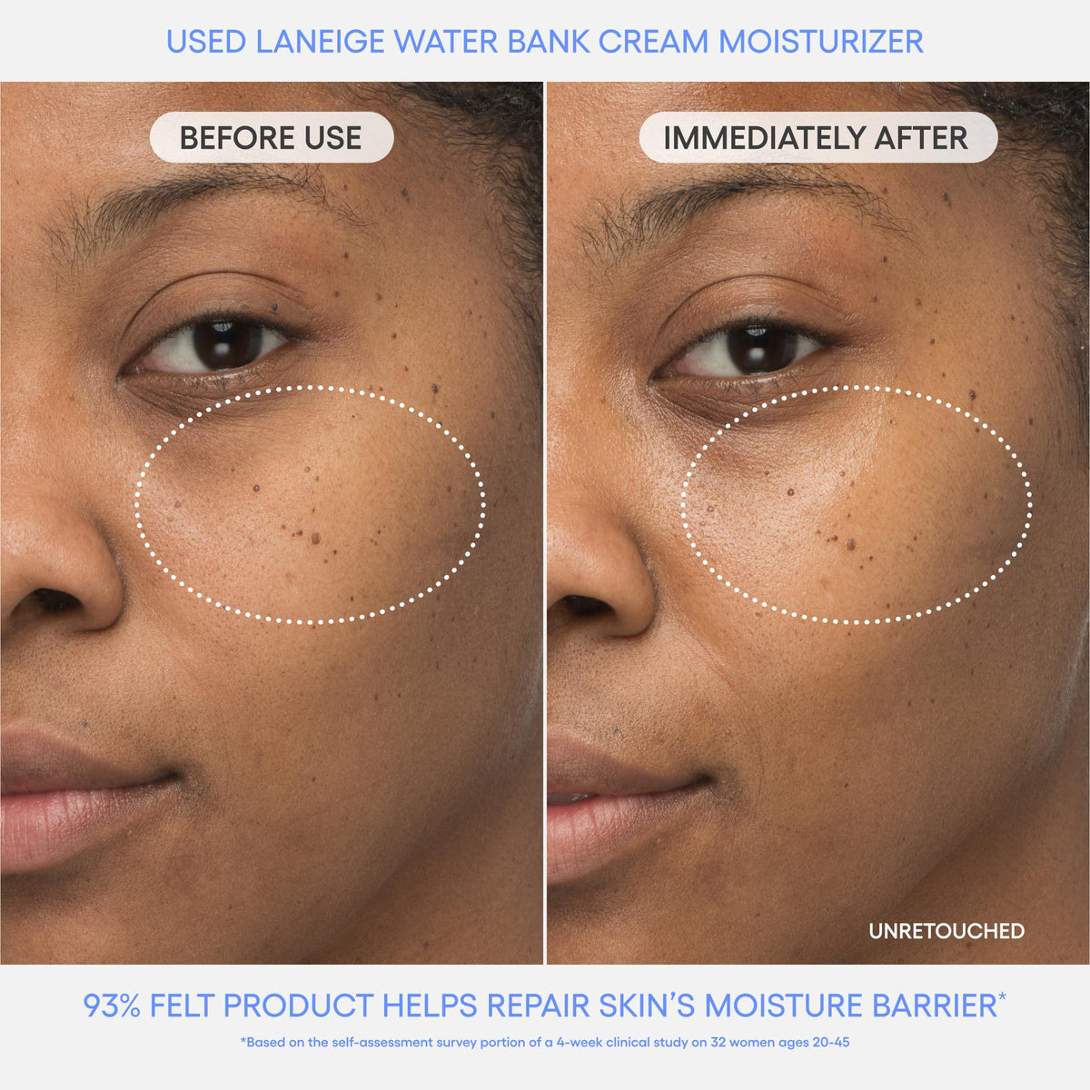 LANEIGE Water Bank Blue Hyaluronic Acid Cream Daily Face Moisturizer: Hydrating Korean Lightweight Face Cream with Ceramides & Squalane for Lasting Deep Hydration & Skin Barrier Support