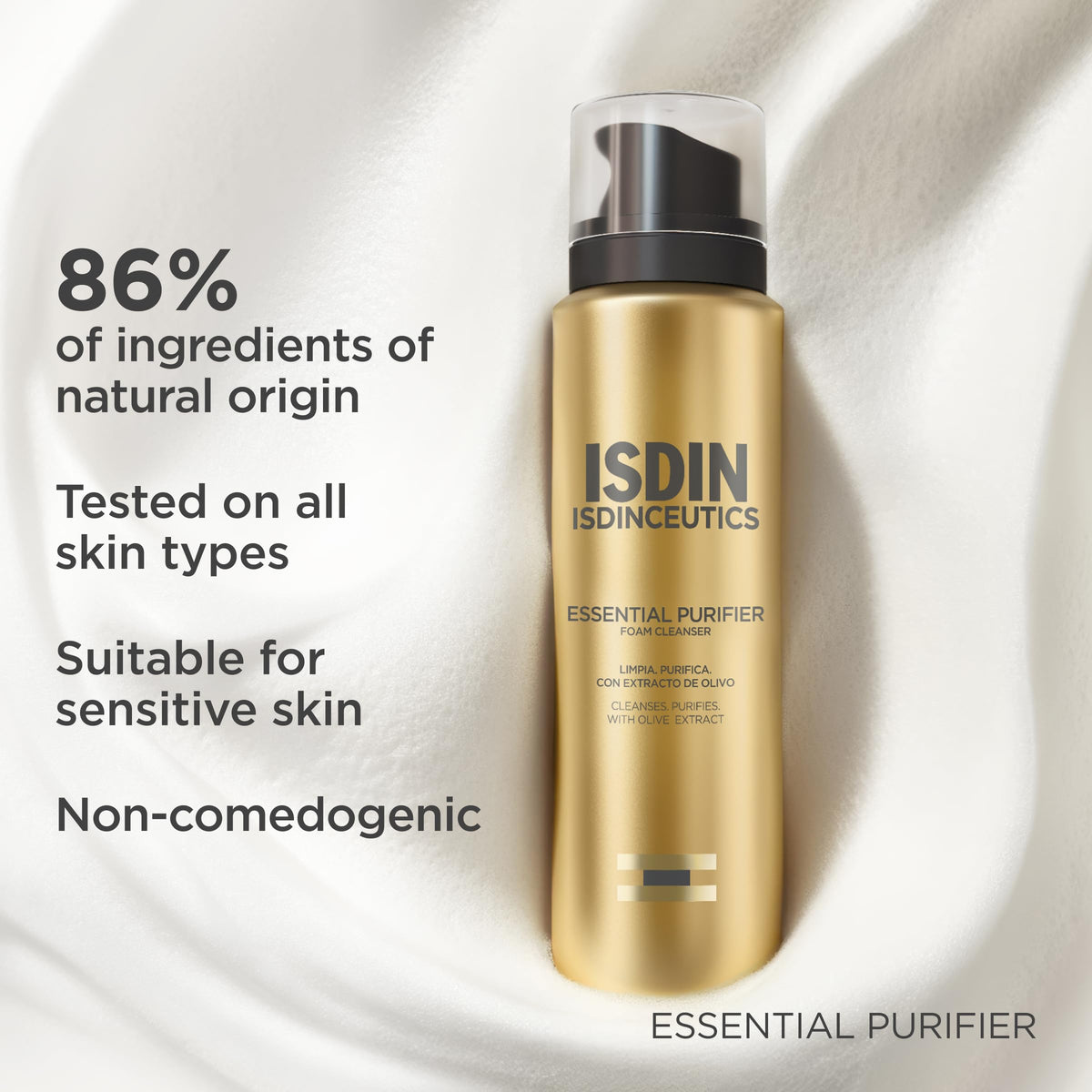 ISDIN Isdinceutics Essential Purifier Foaming Face Wash, 5.07 fl oz