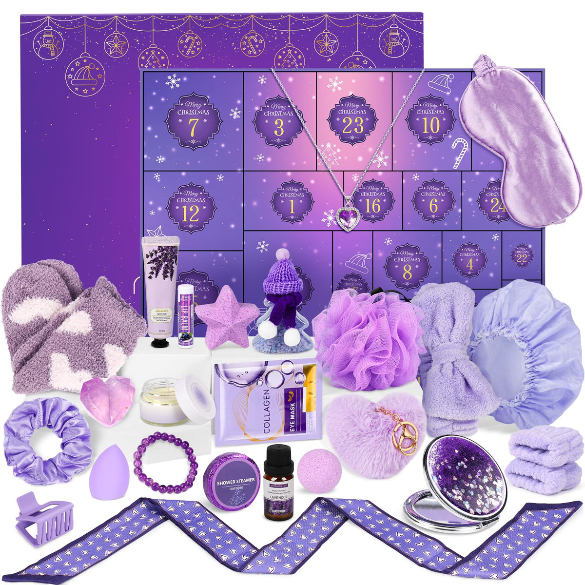 FUSPWEAO Advent Calendar 2026 Adult Women, 24 Days of Christmas Spa Gifts