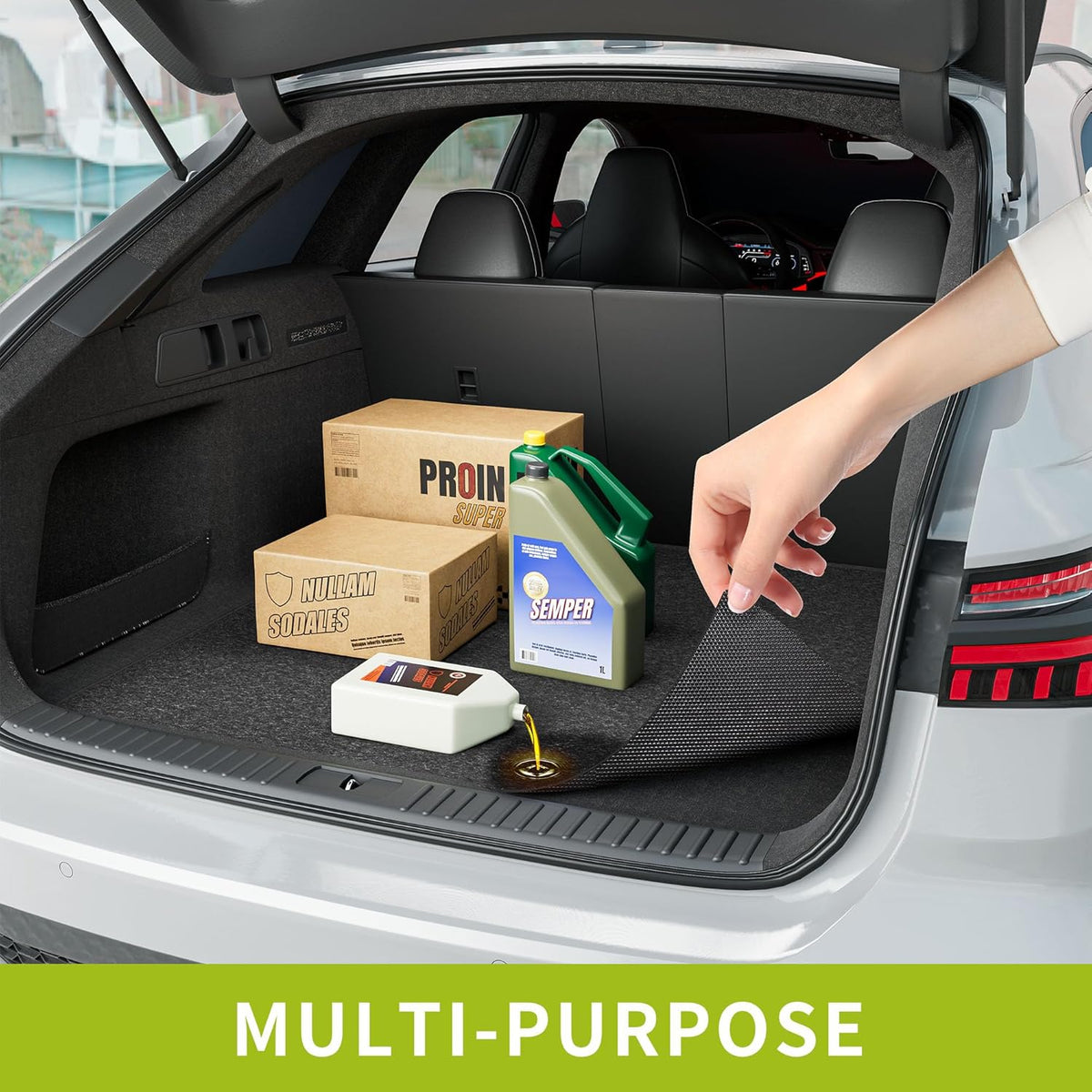 Oil Spill Mat - 72" x 60" Absorbent Oil Garage Floor Mat for Under Car - Protect Driveway from Drips, Spills, Stains, Reusable & Durable Garage Floor Protection Mat with Waterproof Backing