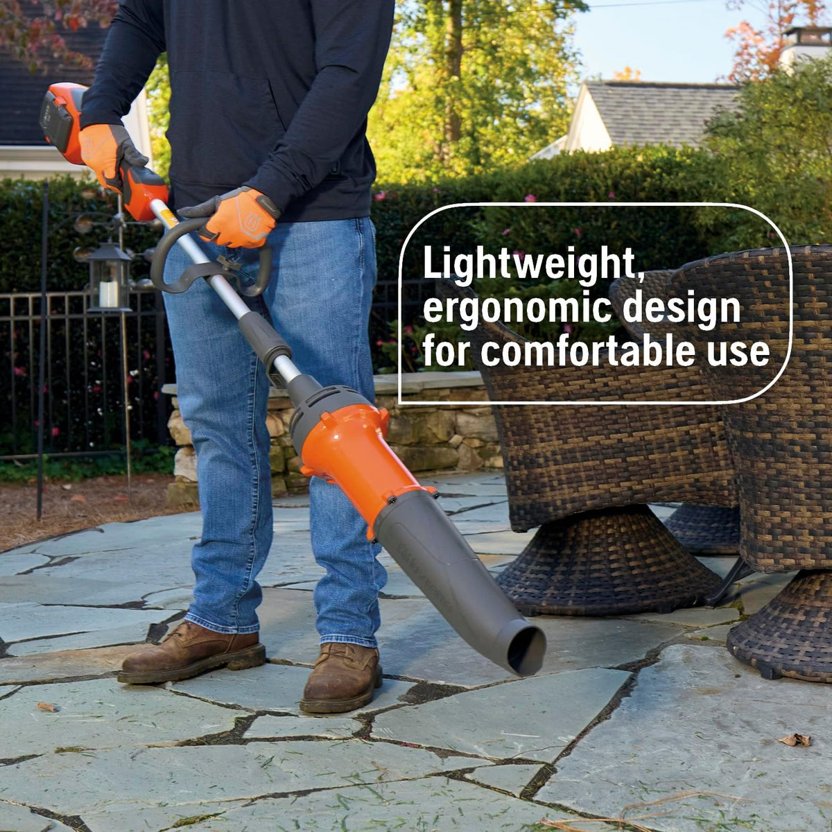 Husqvarna DB110 Leaf Blower Attachment, FLXi Compatible Battery Powered Leaf Blower Attachment, Hook Included for Easy Storage