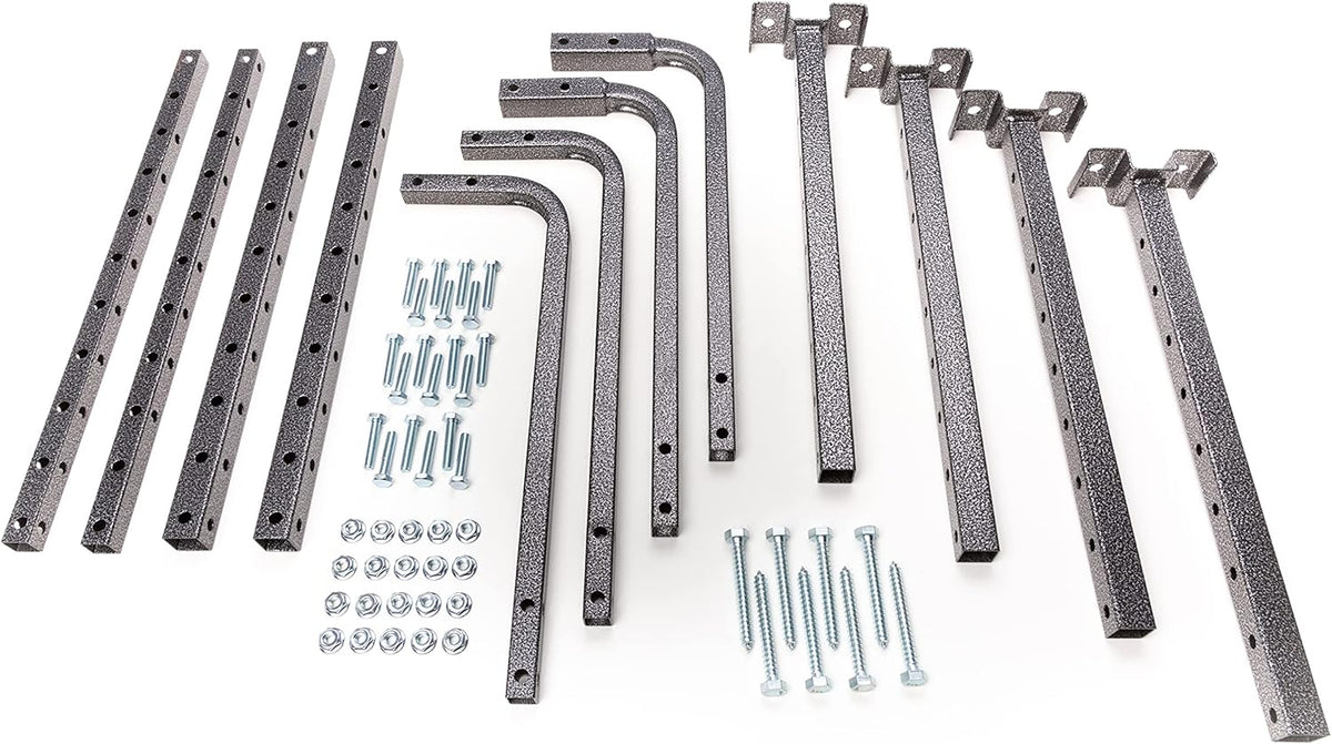 80844-10 34 in. x 26 in. Adjustable Garage Ceiling Mount Storage Rack Kit - Hammertone