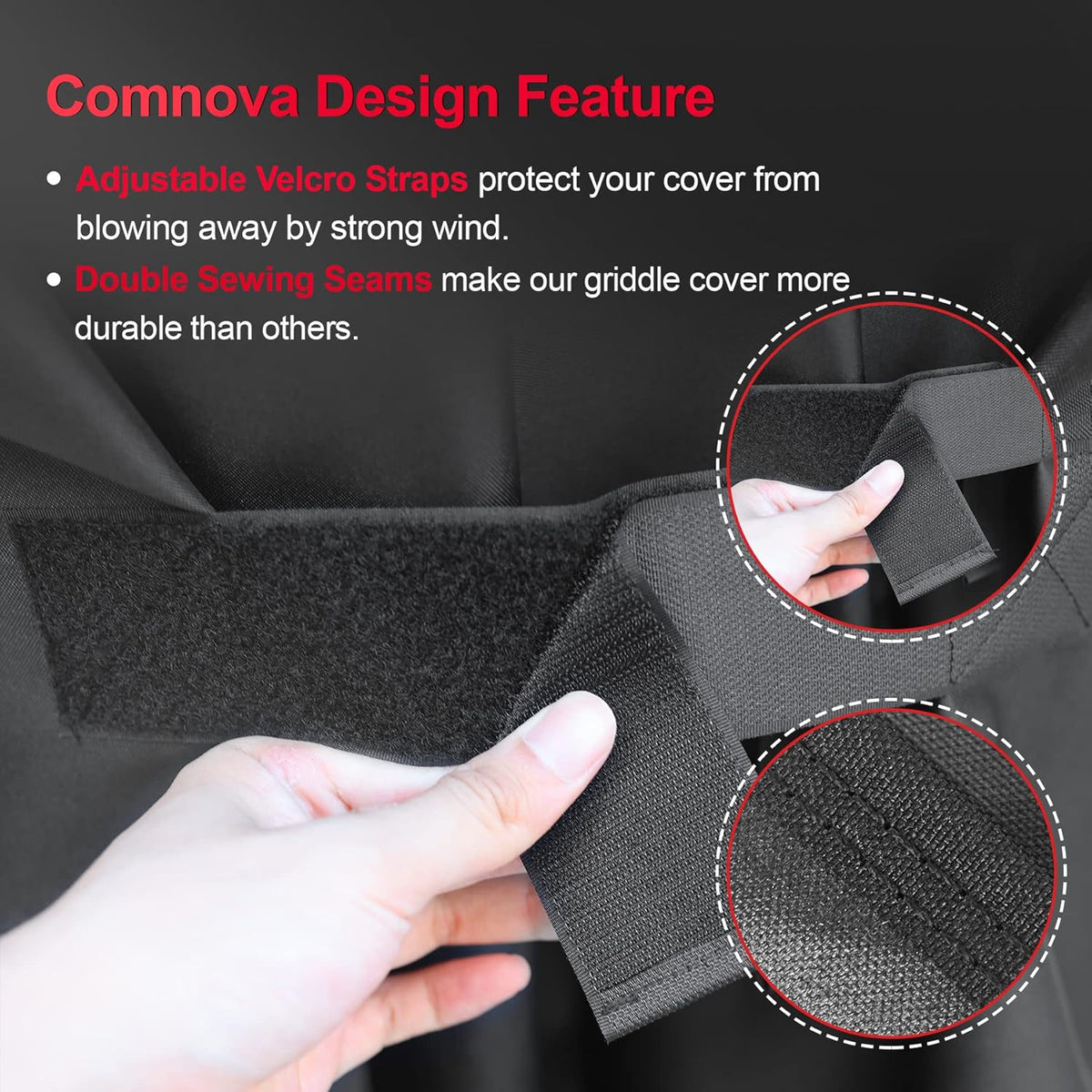 Comnova Grill Cover 51 Inch - 7139 BBQ Grill Cover for Weber Spirit II 300 and Spirit 300 Series Gas Grill Heavy Duty & Waterproof, Outdoor Barbecue Cover for Weber Spirit I & II E310, E330 and E315