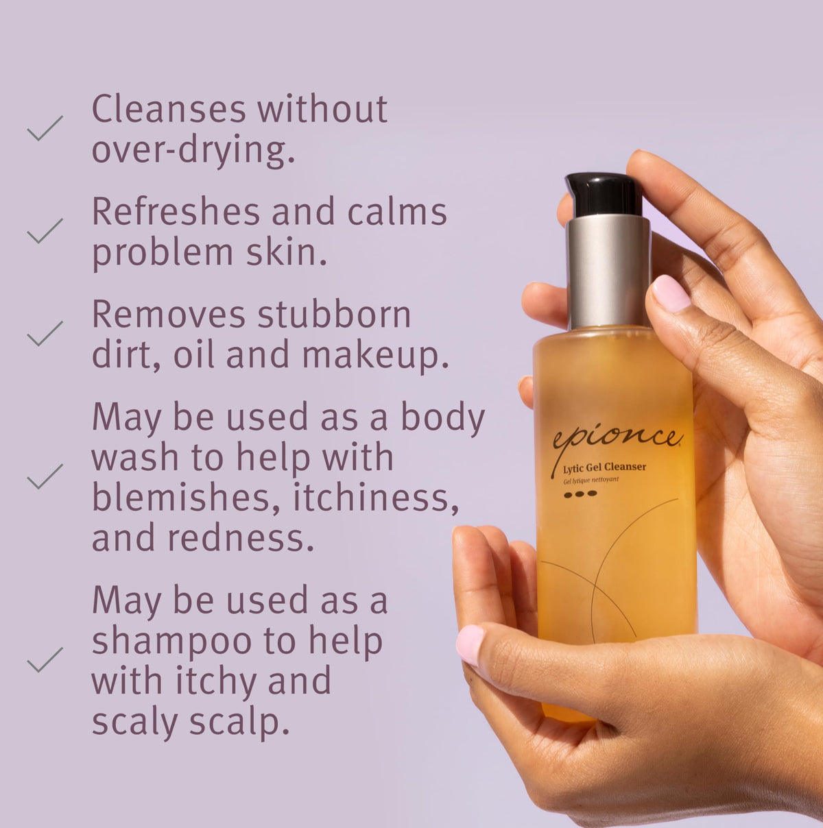 Epionce Lytic Gel Cleanser Gentle Foaming Face Wash Blemish Makeup Remover