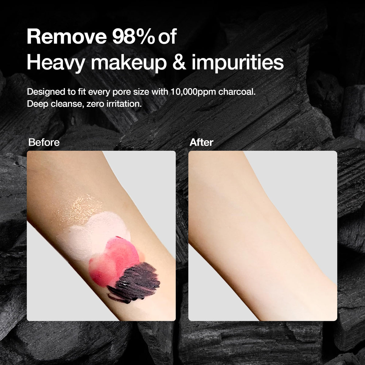 HEEDA Korean Charcoal Cleansing Balm, Waterproof Makeup Remover