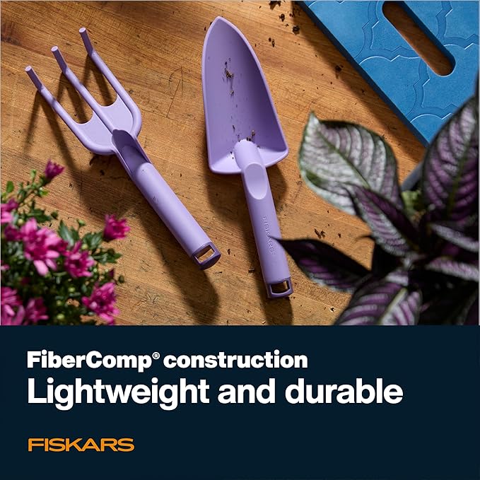 Fiskars Knee Pad, Trowel, and Cultivator Set, Explore Collection