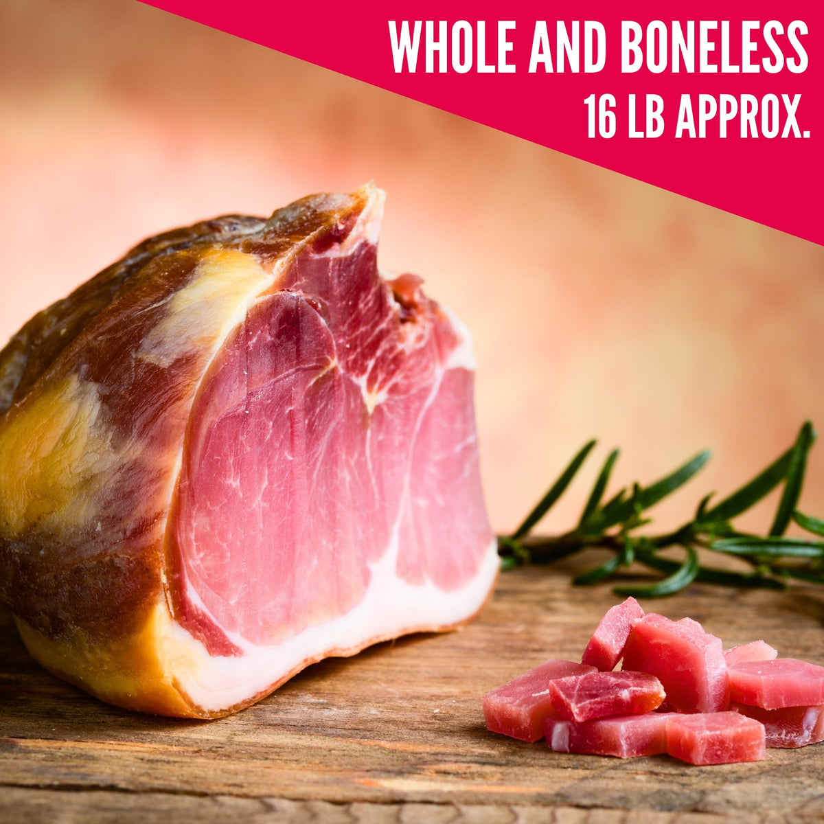 San Daniele Whole Ham (approx 16 lbs) - MARTELLI Boneless Italian Prosciutto Aged 16 Months, Sweet and Delicate Flavor - DOP Product of San Daniele
