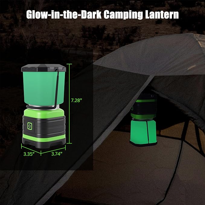 Lichamp LED Camping Lantern, Battery Powered LED Lights Camping Essentials, Portable Lanterns Flishlights for Emergency, Hurricanes, Outdoor Hiking, Power Outages, Survival Gear and Home Use, 4 Pack