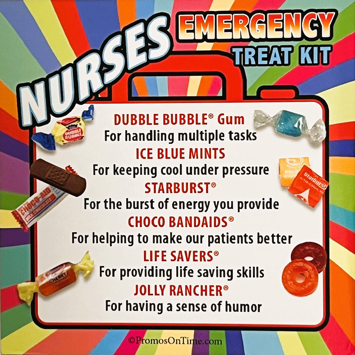 Nurses Emergency Treat Kits (100 pack) Fun Staff Survival Kits for National Nurses Week Gifts