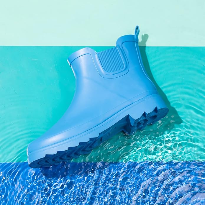 NORTY - Womens Ankle Rain Boots - Ladies Waterproof Winter Spring Garden Boot runs ½ size large