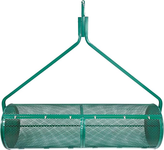 LANDZIE Lawn and Garden Spreaders - 60 x 20 Inch Tow-Behind Compost and Peat Moss Spreader for Large Lawns Commercial Landscaping - Effortlessly Spread Perfect Layer of Topdressing - Large Lawn Care