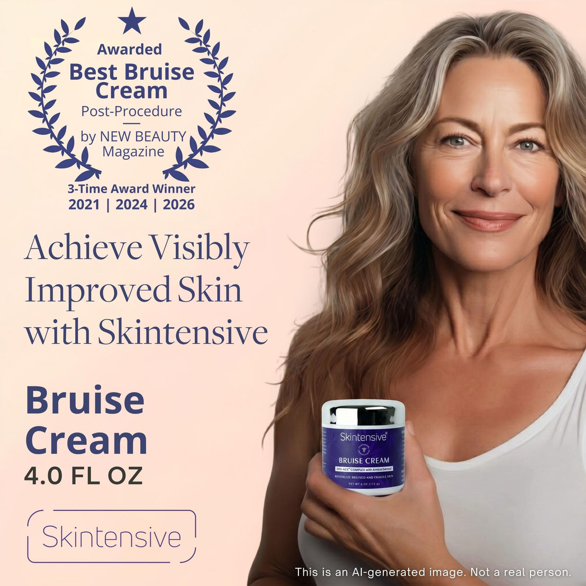 SKINTENSIVE Arnica Bruise Cream for Thin Skin – Vitamin K Cream for Bruises & Skin Discoloration, Moisturizing Arnica Cream, Non-Greasy Formula, 4 Oz