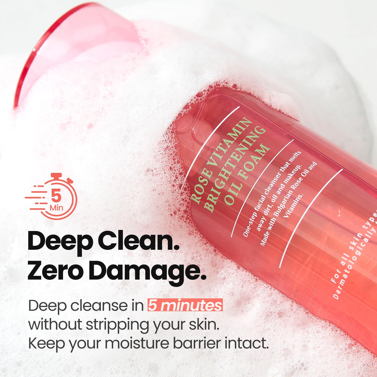 MAXCLINIC K Beauty Rose Vitamin Oil To Foam - Makeup Face Wash Cleanser