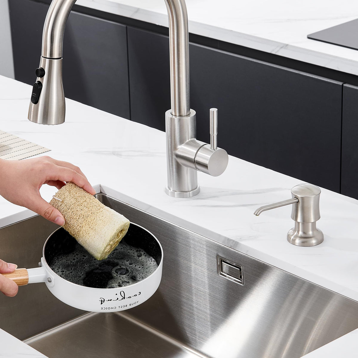 Ultimate Unicorn Soap Dispenser for Kitchen Sink, Soap Pump Brushed Nickel