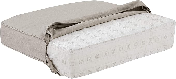 Classic Accessories Montlake Water-Resistant 25 x 22 x 4 Inch Patio Lounge Back Cushion, Heather Grey, Outdoor Loveseat Cushions