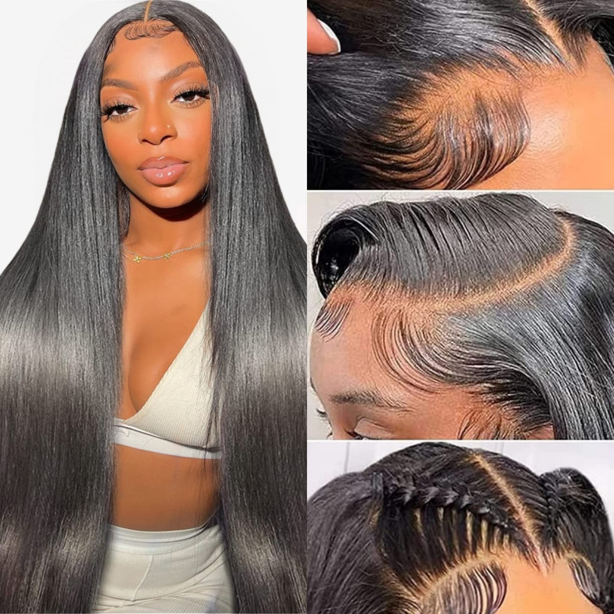 13X6 Lace Front Wigs Human Hair Pre Plucked 180 Density 24 Inch Straight Lace Front Wigs Hd Lace Frontal Wigs Human Hair For Wom