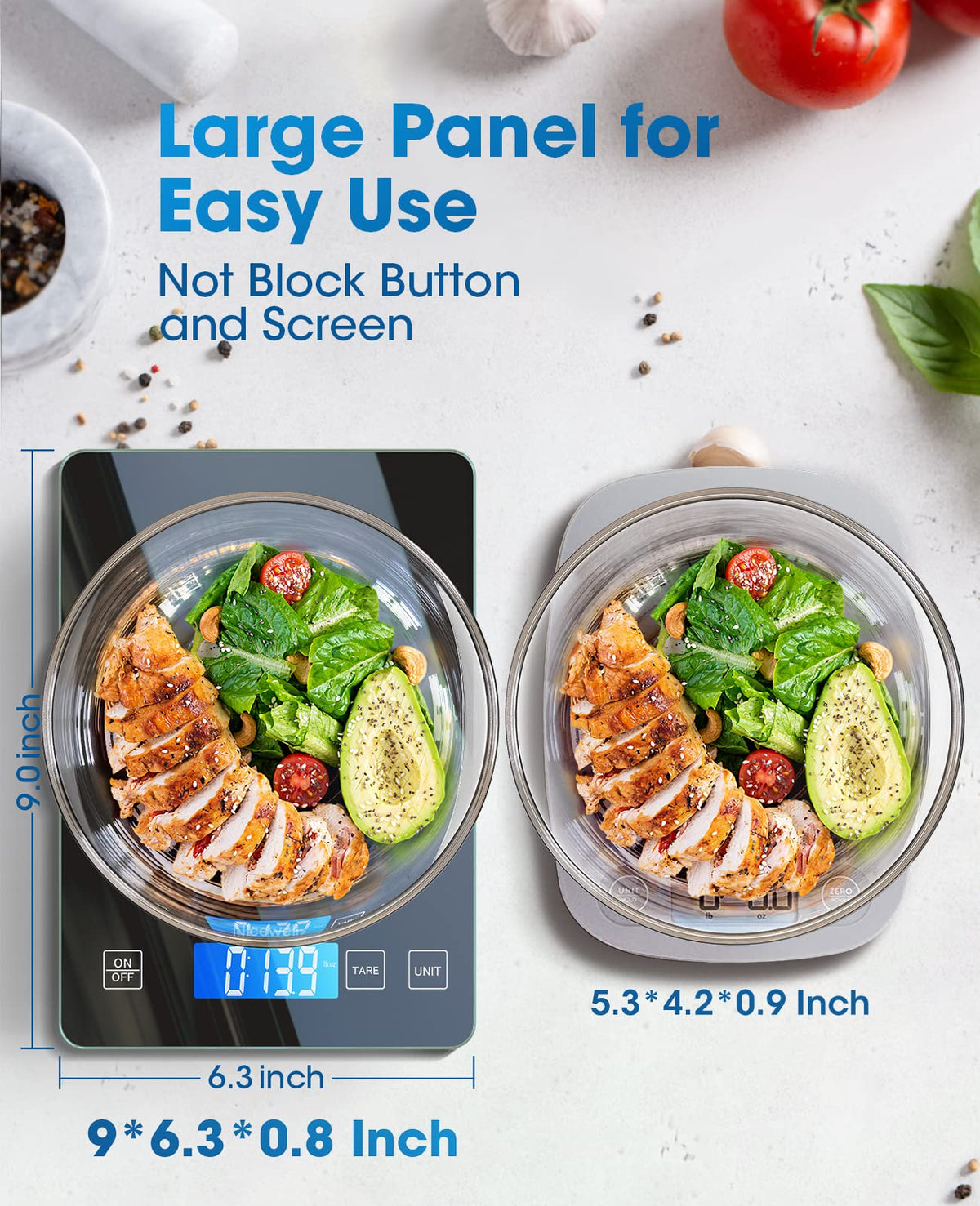 Nicewell Digital Kitchen Food Scale 22lb for Cooking Baking