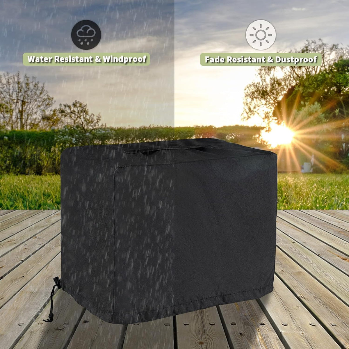 Grill Cover for NXR 3 Burner Portable Gas Grill, Heavy-Duty 600D Tabletop BBQ Cover for NXR 3 Burner Outdoor Barbecue