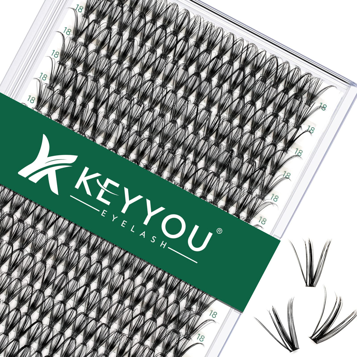 Lash Clusters 300Pcs Individual Lashes 30D 0.07D Curl 18Mm Lash Extensions Clusters Lashes Soft&Natural False Eyelashes Individu