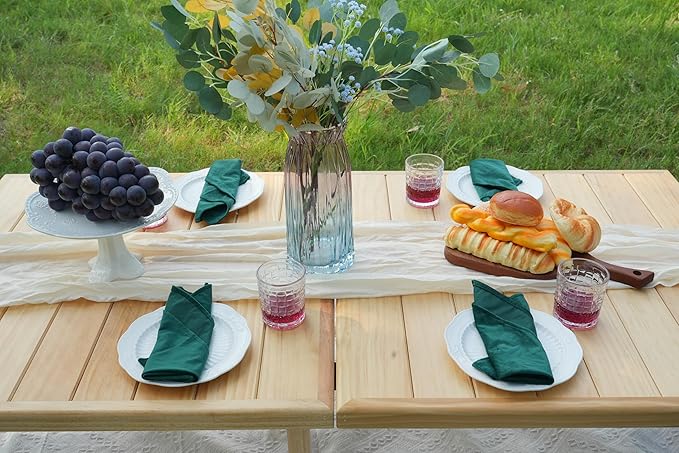 30×30-inch Bohemian Style Picnic Table with 60×30-inch Tabletop and Dual Height Adjustment for Patio Grilling.