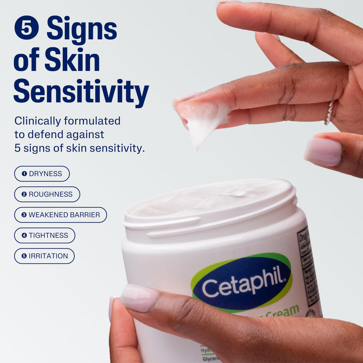 Cetaphil Moisturizing Cream, Face & Body Lotion Dry Sensitive Skin, 20oz