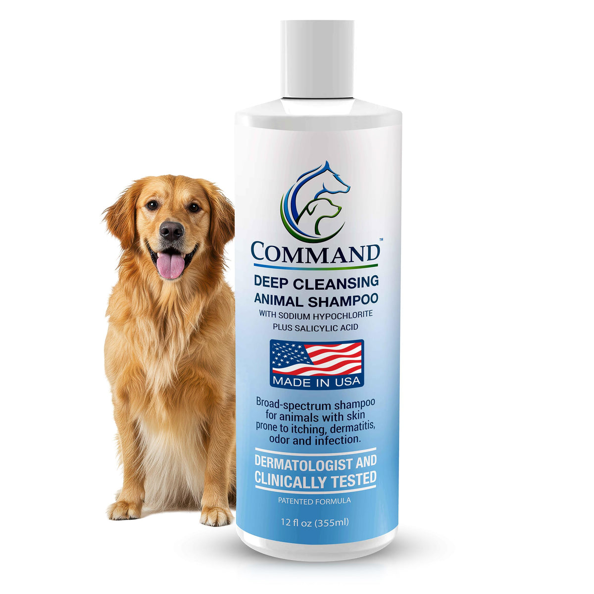 VetriMax Command Anti-Itch Dog Shampoo for Dry, Itchy Skin, 12 oz