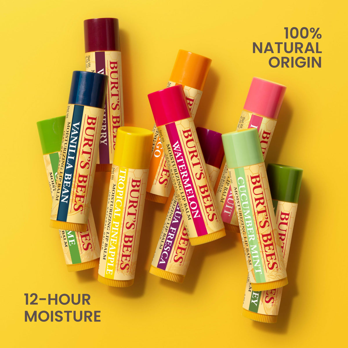 Burt's Bees Lip Balm, Original Beeswax, 0.15 oz., 12 Tubes