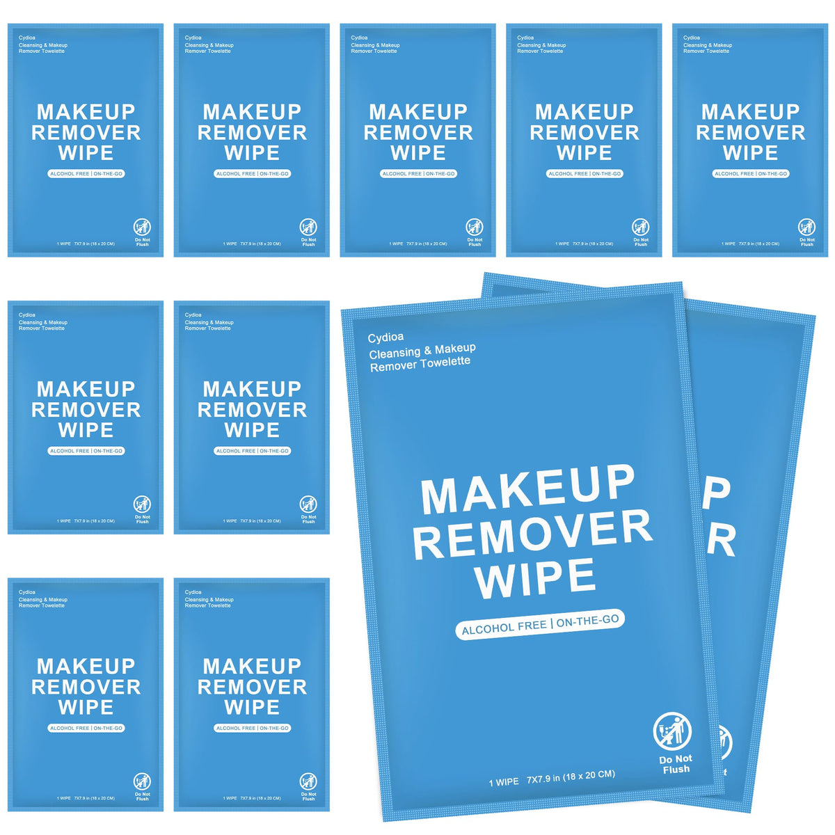 100 Makeup Remover Wipes Individually Wrapped, Travel Wet Wipes Bulk