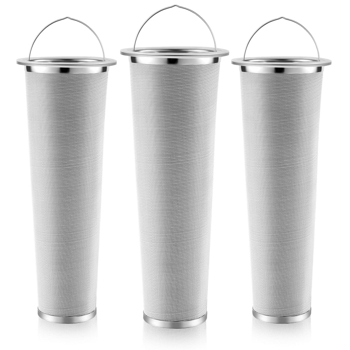 3 Pcs Cold Brew Coffee Filter With Handle 2 Quart Stainless Steel Mason Jar Filter for Wide Mouth Cold Brew Mason Jar Tea Infuser Strainer Mesh for Coffee Maker Masons Canning Iced Tea