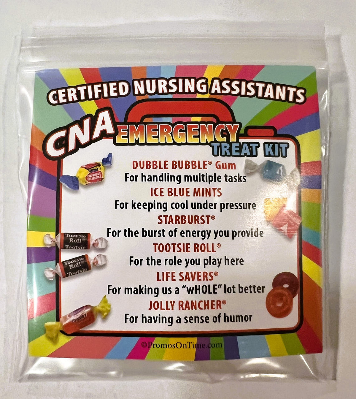 CNA (Nursing Assistants) Emergency Treat Packs (pack of 6) Fun Candy Survival Kit Gift for Certified Nurse Assistants & Staff Appreciation Week