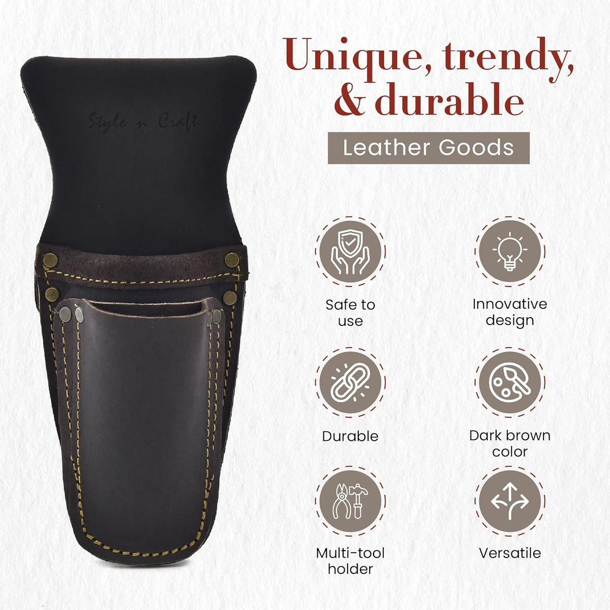 Style n Craft 9-Pocket Carpenter’s Nail and Tool Pouch