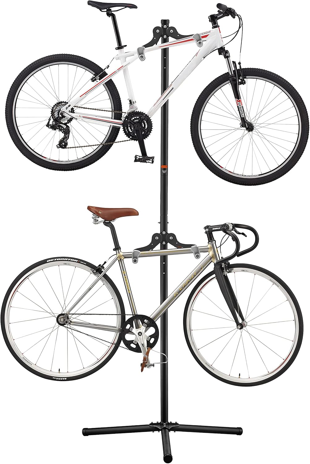 Ibera Bike Wall Mount - Secure Bike Storage up to 18kg with Adjustable Frame Holder & Soft Rubber Cradles - Garage Bike Rack for Road, MTB, Kids, Hybrid Bikes - Easy Installation & Space-Saving Design