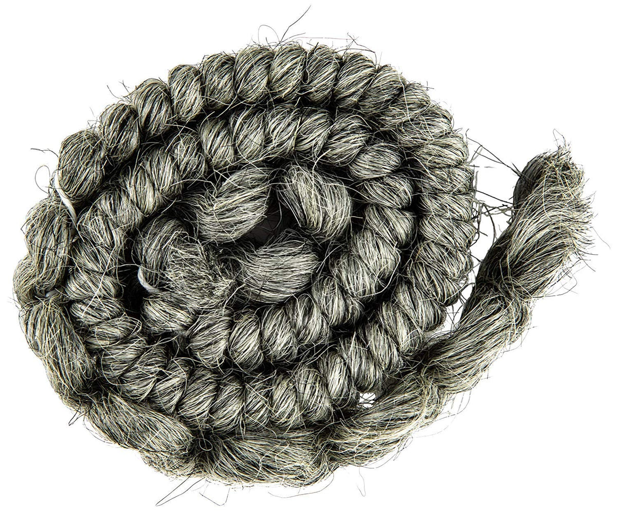 Mehron Makeup Crepe Hair 12-Inch Braid (Medium Grey)