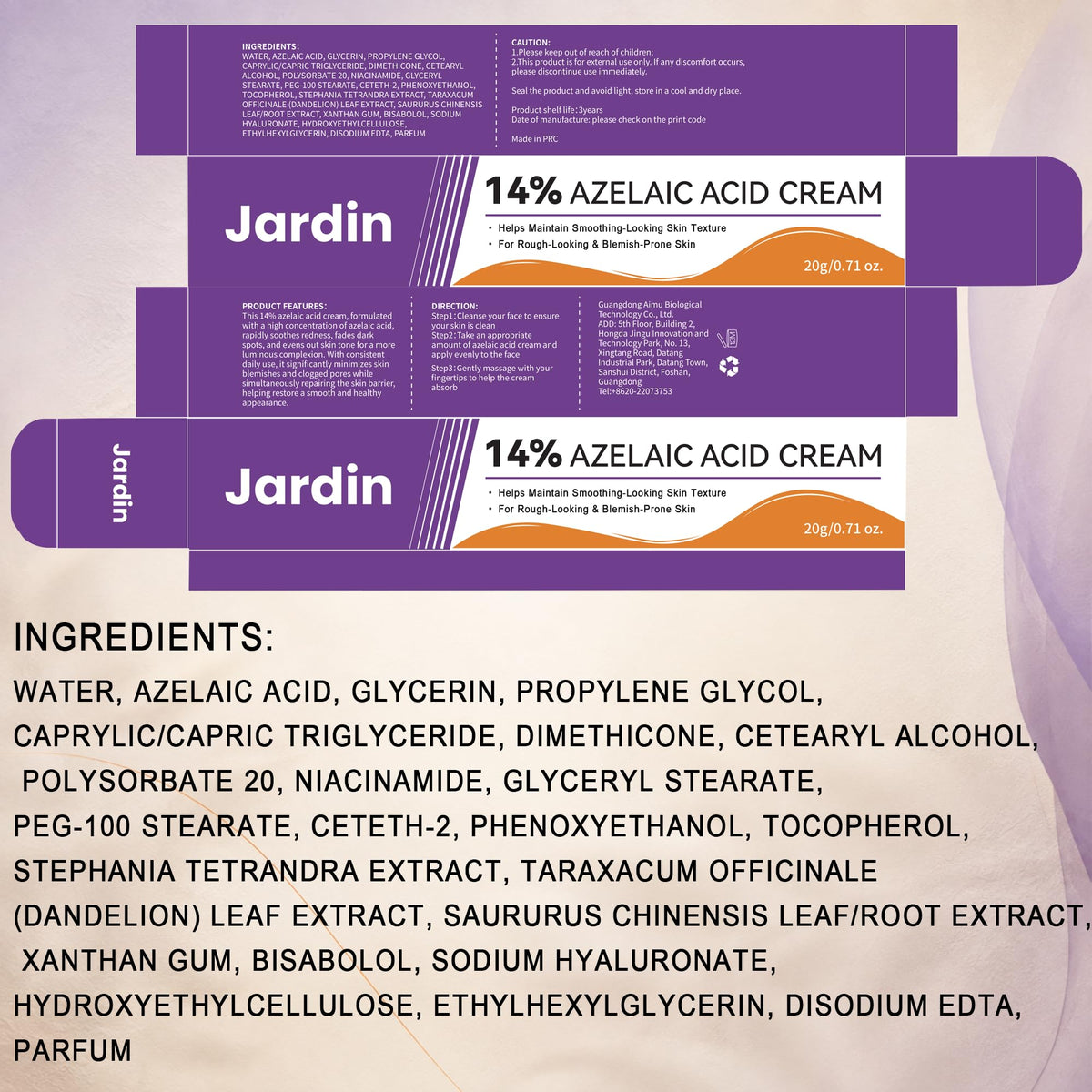 Daily Moisturizing Face Cream With 14% Azelaic Acid & Niacinamide（1 pc）