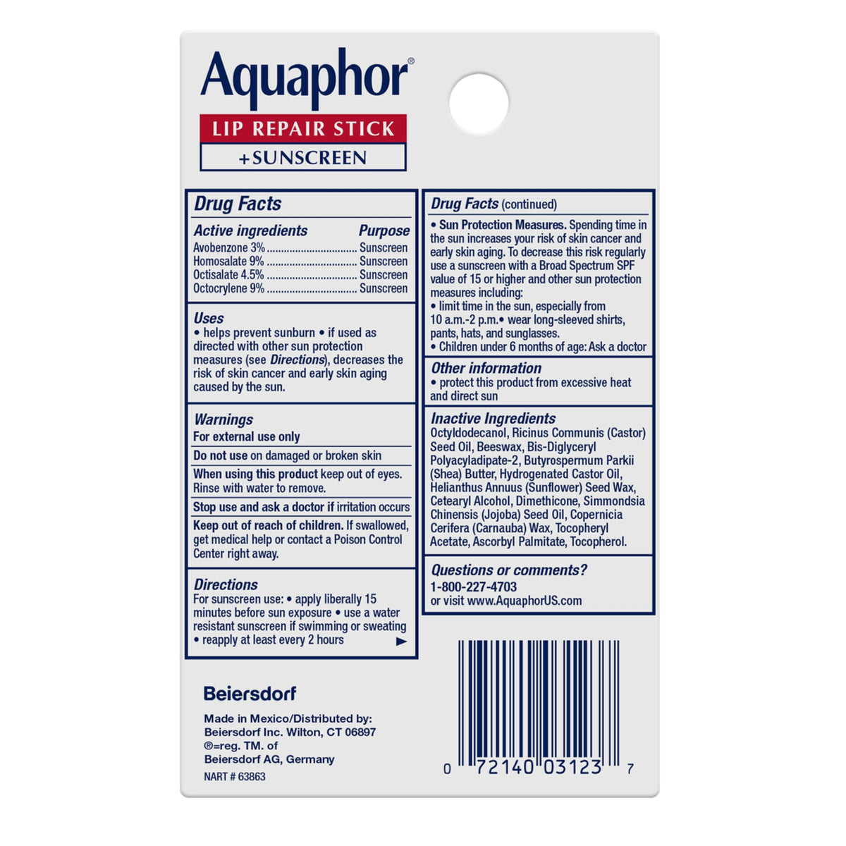 Aquaphor Lip Balm Set, Repair and Protect, 4 Lip Products Total