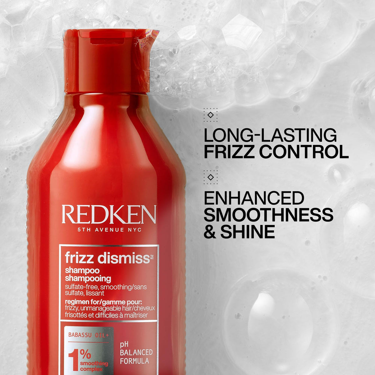 Redken Frizz Dismiss Shampoo – For Frizzy Hair, 10.1 Fl Oz