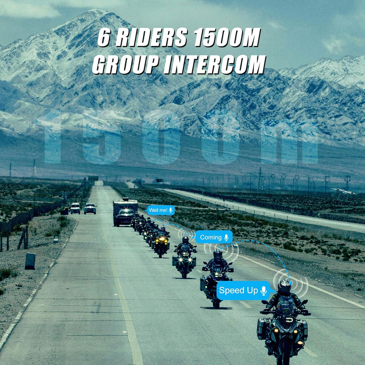 FreedConn R3 PRO Motorcycle Helmet Bluetooth Headset with Camera Recorder, Motorcycle Communication Systems, WiFi 2K 0.75mi/1200m 6 Riders Group Intercom, Built-in & External Mic System, 128G TF Card