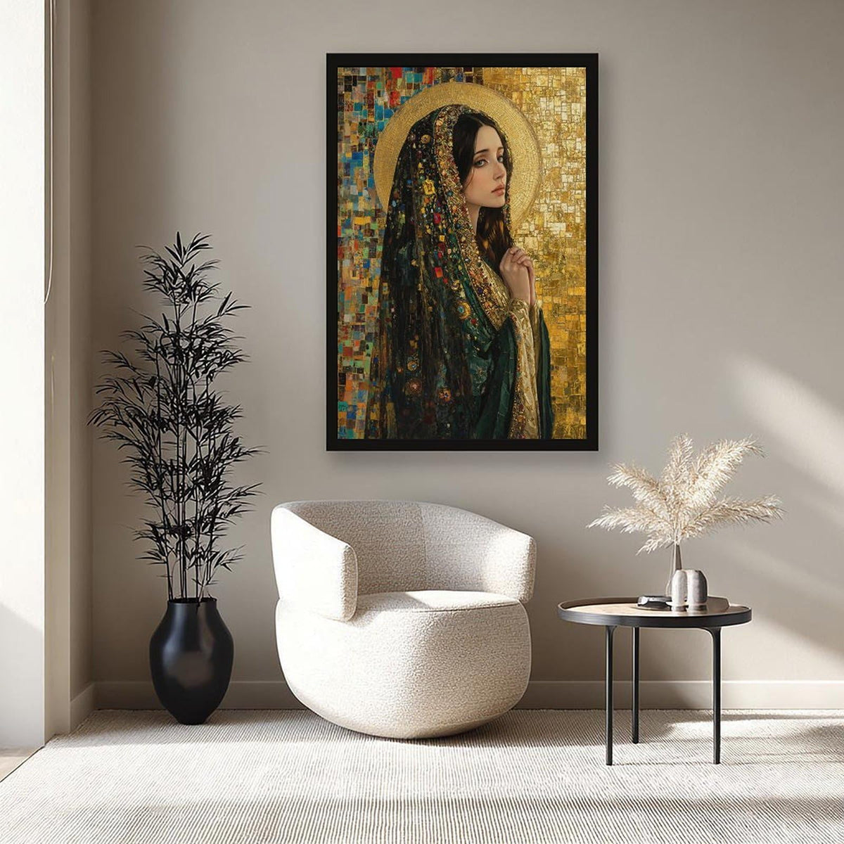 Mary Magdalene Catholic Wall Art Saint Portrait Sacred Woman Spiritual Icon