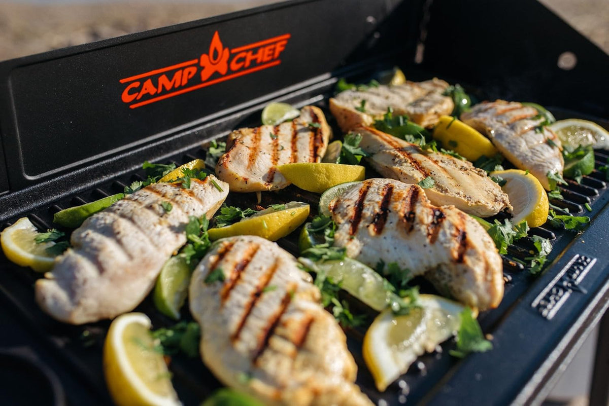 Camp Chef Reversible Pre-seasoned Cast Iron Griddle, Cooking Surface 16" x 24"