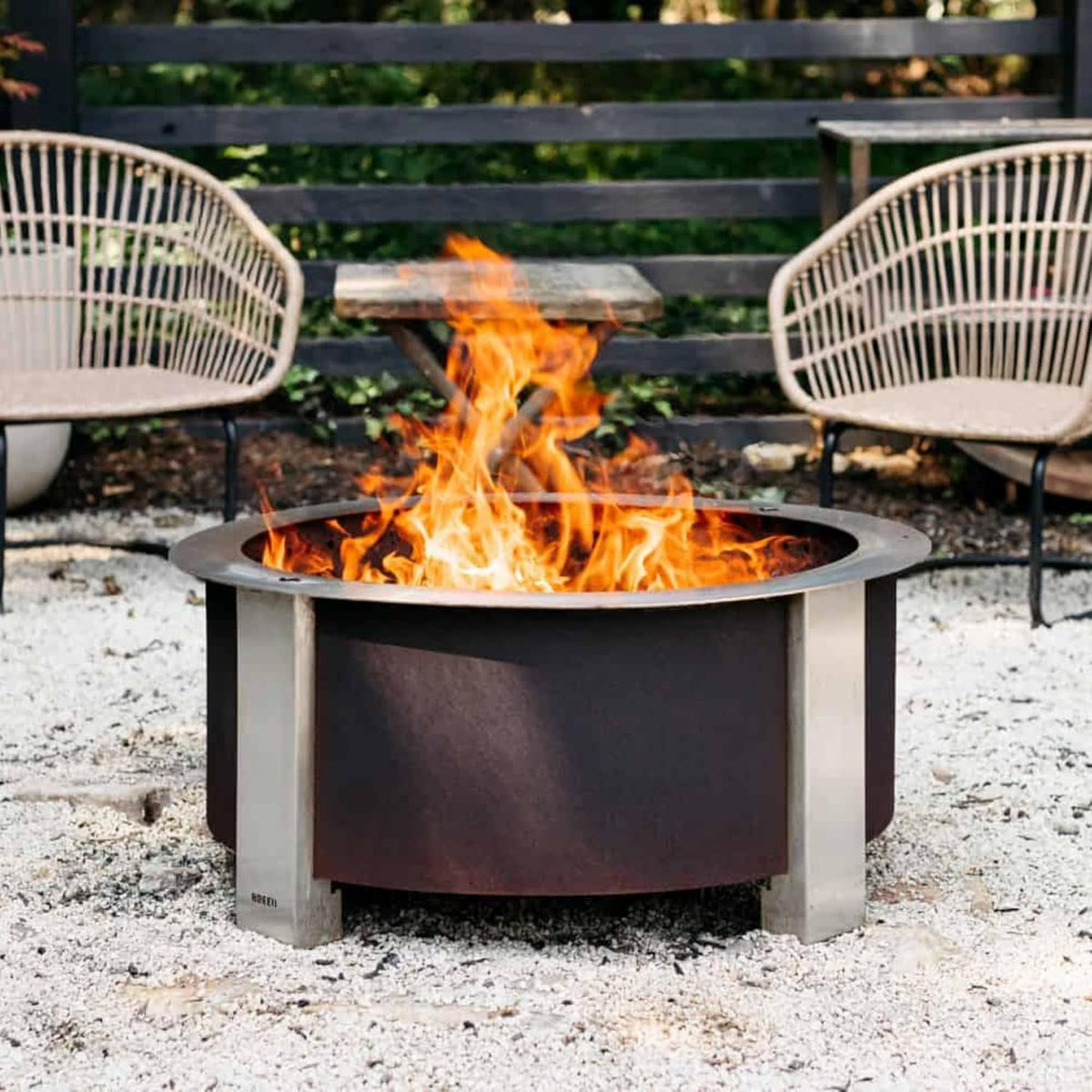 Breeo Smokeless Fire Pit (X Series 30, Corten Steel) | 34.5 inch Smokeless Firepit for Outside | 94 Pounds | Ideal for Families Compatible with Wide Range of Breeo Accessories