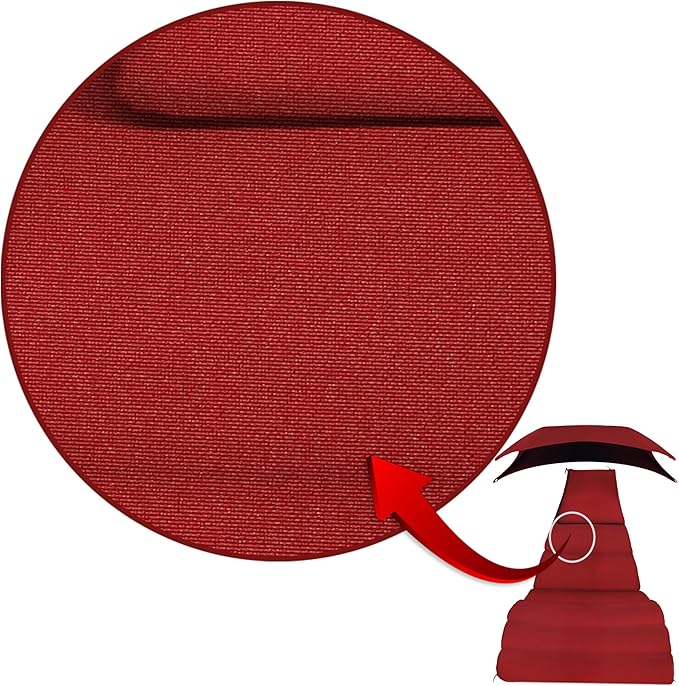 Weatherproof Replacement Cushion Pad and Umbrella for Hanging Lounge Chair Outdoor Chaise Hanging Hammock Chair - Long-Lasting, Fade-Resistant, Quick-Dry, Outdoor Lounge Replacement Set - Red