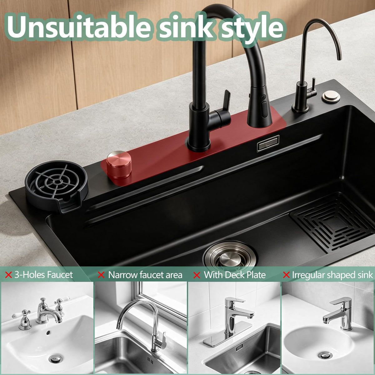 NiuYichee Faucet Mat for Kitchen Sink, Water Absorbing Diatomite Stone Tray