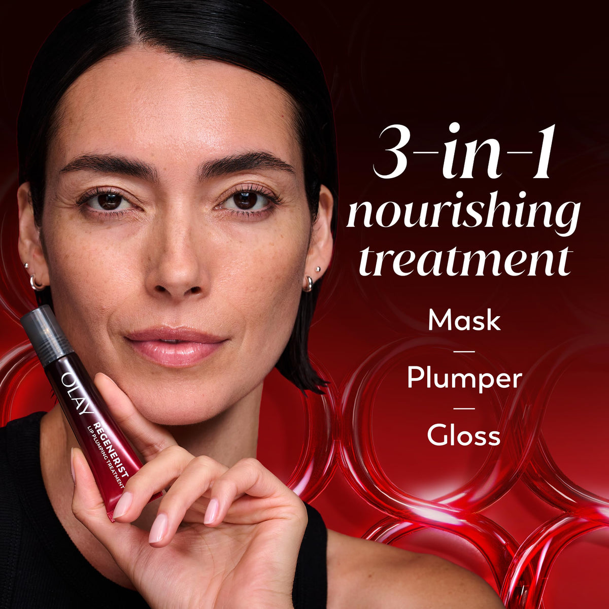 Olay Regenerist Nourishing Treatment, Lip Balm, Plumping Lip Gloss for Women, Fuller Looking Lips & Smoothed Lines, 3-in-1 Mask, Plumper, Gloss - Anti-Aging Skin Care, Shea Butter & Coconut Oil, 0.5oz
