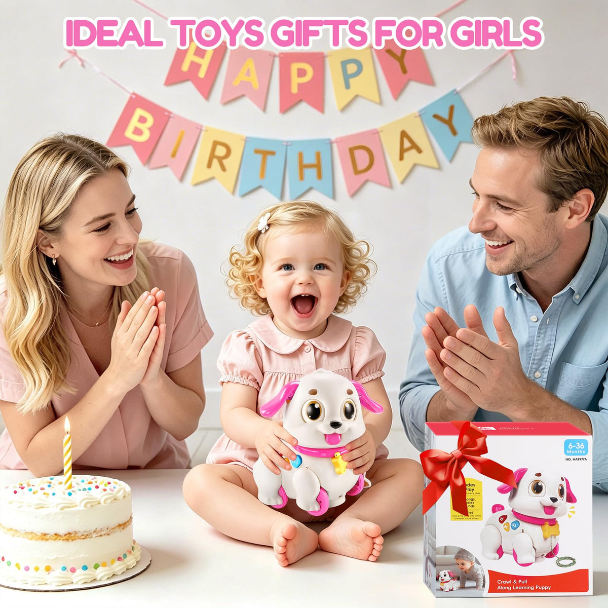 LUDILO Musical Puppy Toys for 1 Year Old Girl Gifts Baby Toys 6-12-18 Month