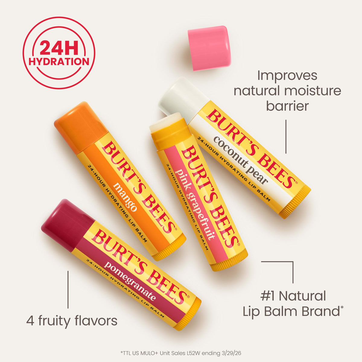 Burt's Bees 100% Natural Moisturizing Lip Balm (Superfruit)