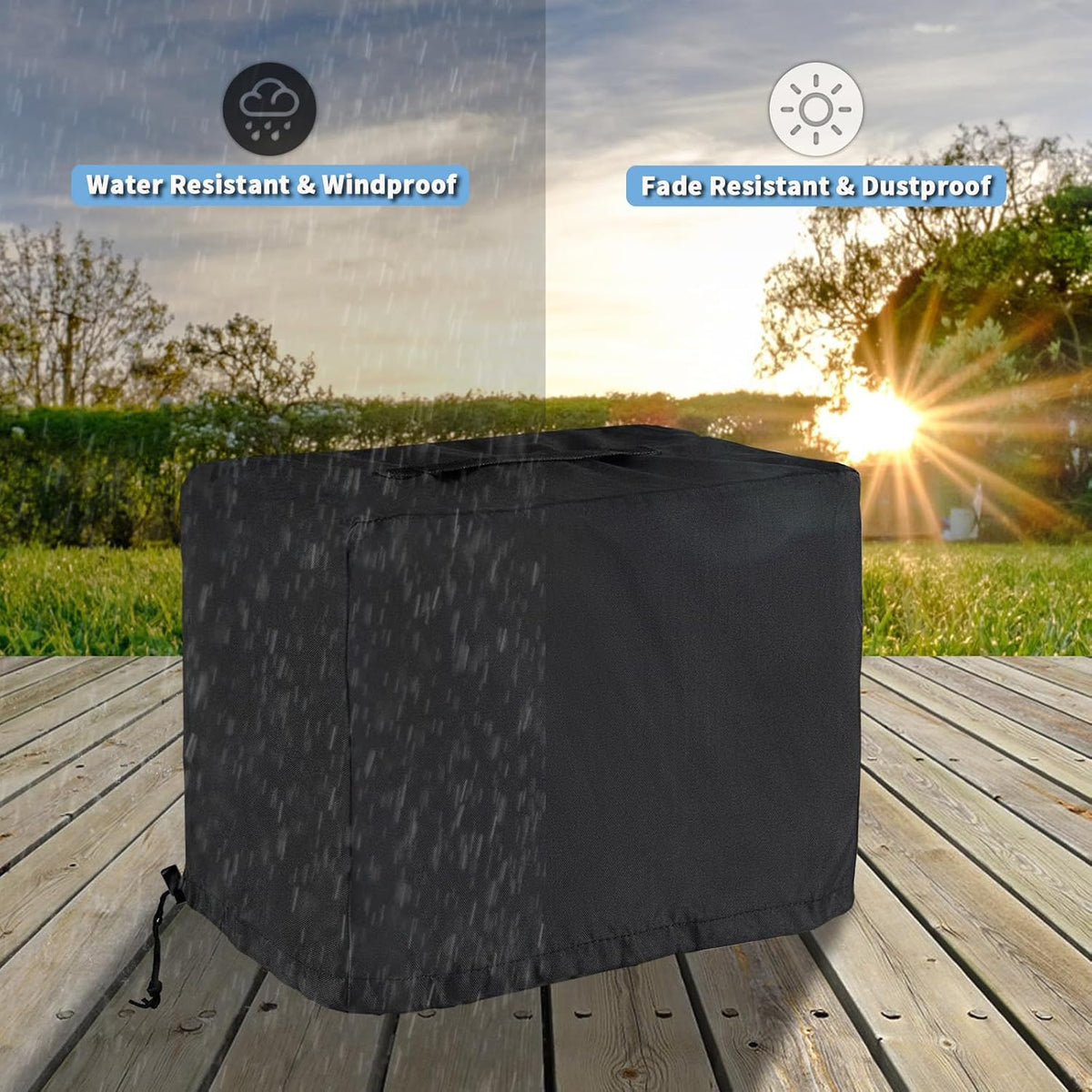 Grill Cover for Megamaster 2-Burner Tabletop Grill, Protective Barbeque Grill Cover for Portable 2-Burner Camping Grill, Outdoor BBQ Cover for Portable Gas Grill/Small Propane Grill