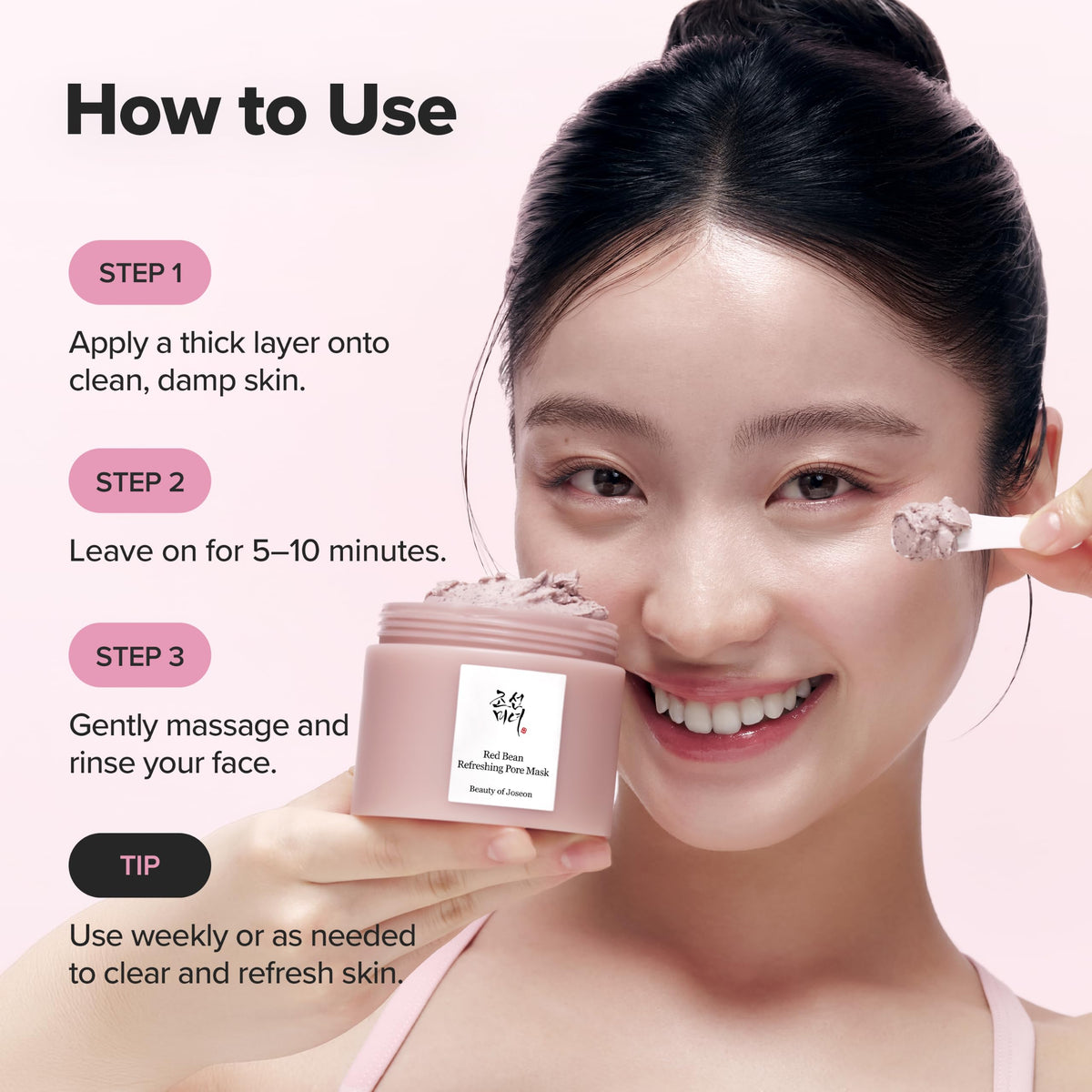 Beauty of Joseon Red Bean Pore Refreshing Mask Mud Cream Hydrating Wash Off Pack, Pore Cleansing Exfoliator, Korean Skin Care for Men and Women 140ml, 4.73 fl.oz