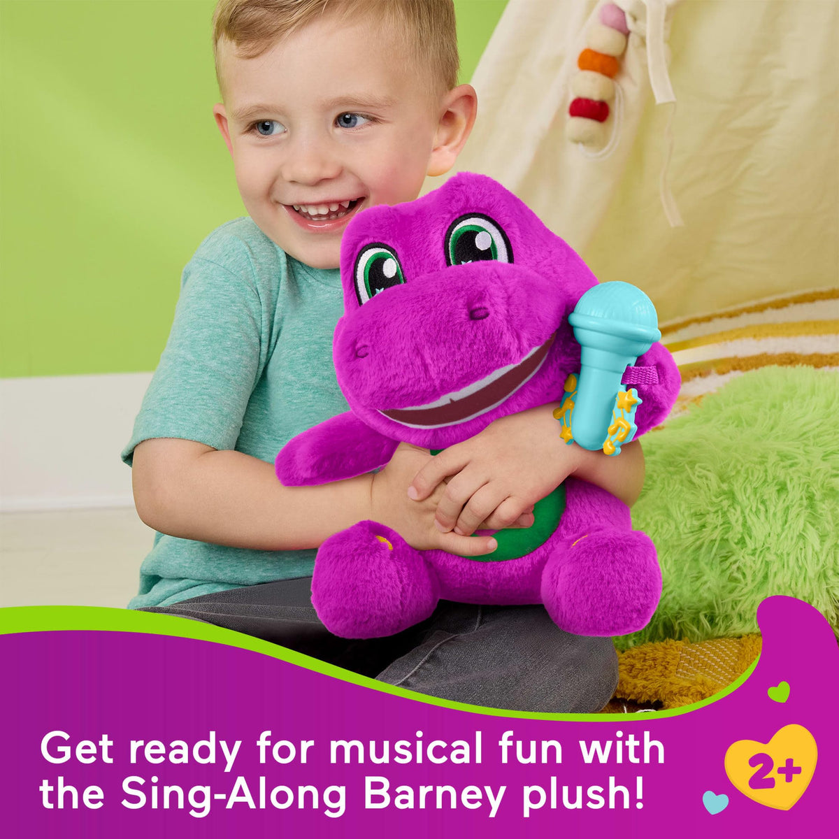 Fisher-Price Barney’s World Barney 10.5-inch Plush with Sounds