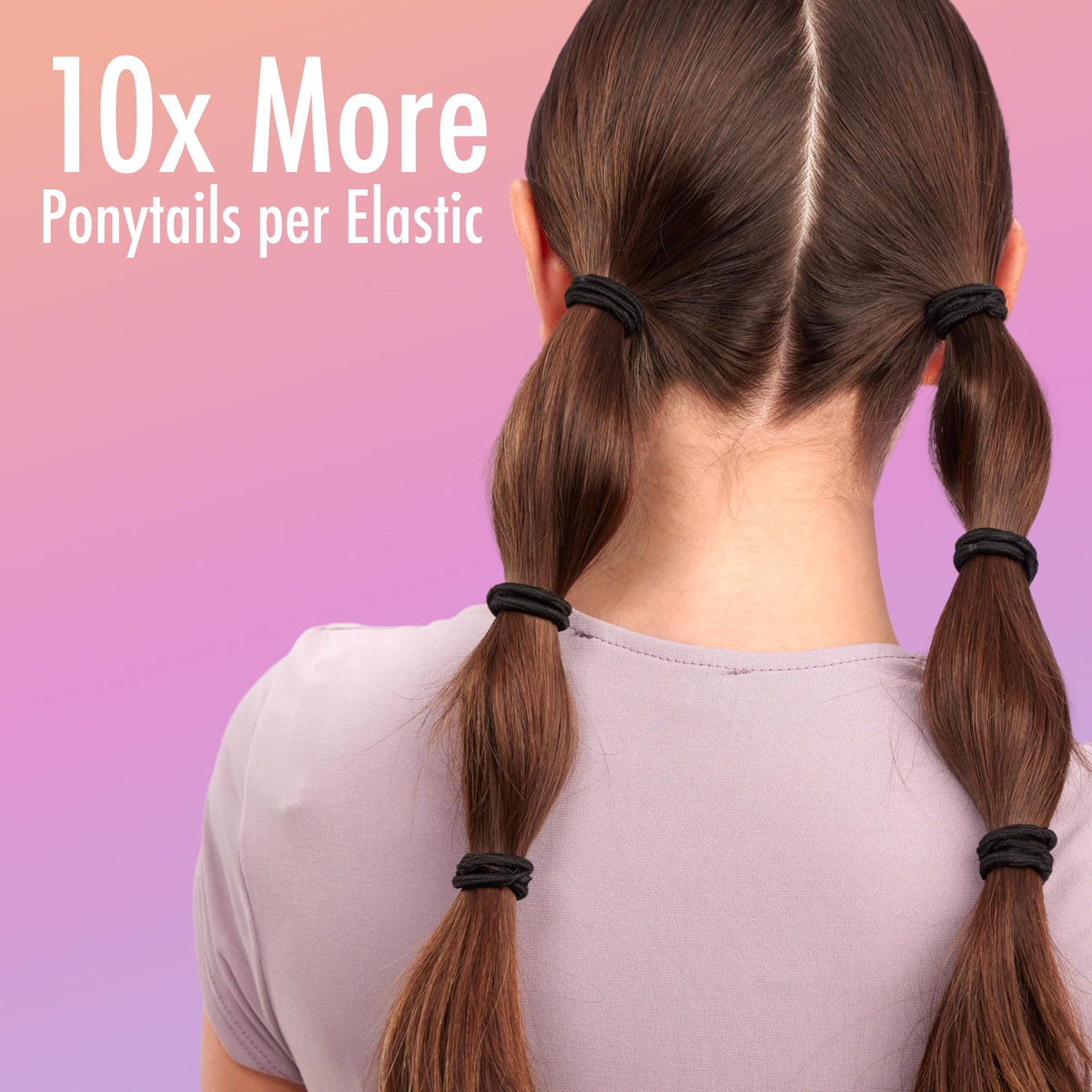 Goody Ouchless Elastic Hair Ties, 30 Ct, Black, 4MM Rubber Bands, Pain-Free