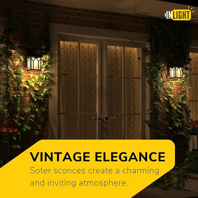Inlight 11 4/5" High Black Finish and Seeded Glass Outdoor Wall Lantern (Set of 2), Bulb Not Included, IN-0603-1-BK